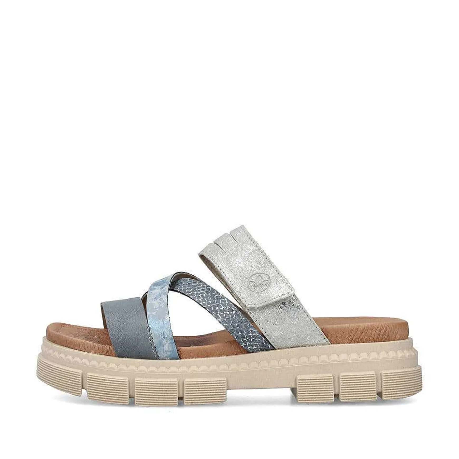 Rieker Women'S Mules Slate Blue-Dust Gray