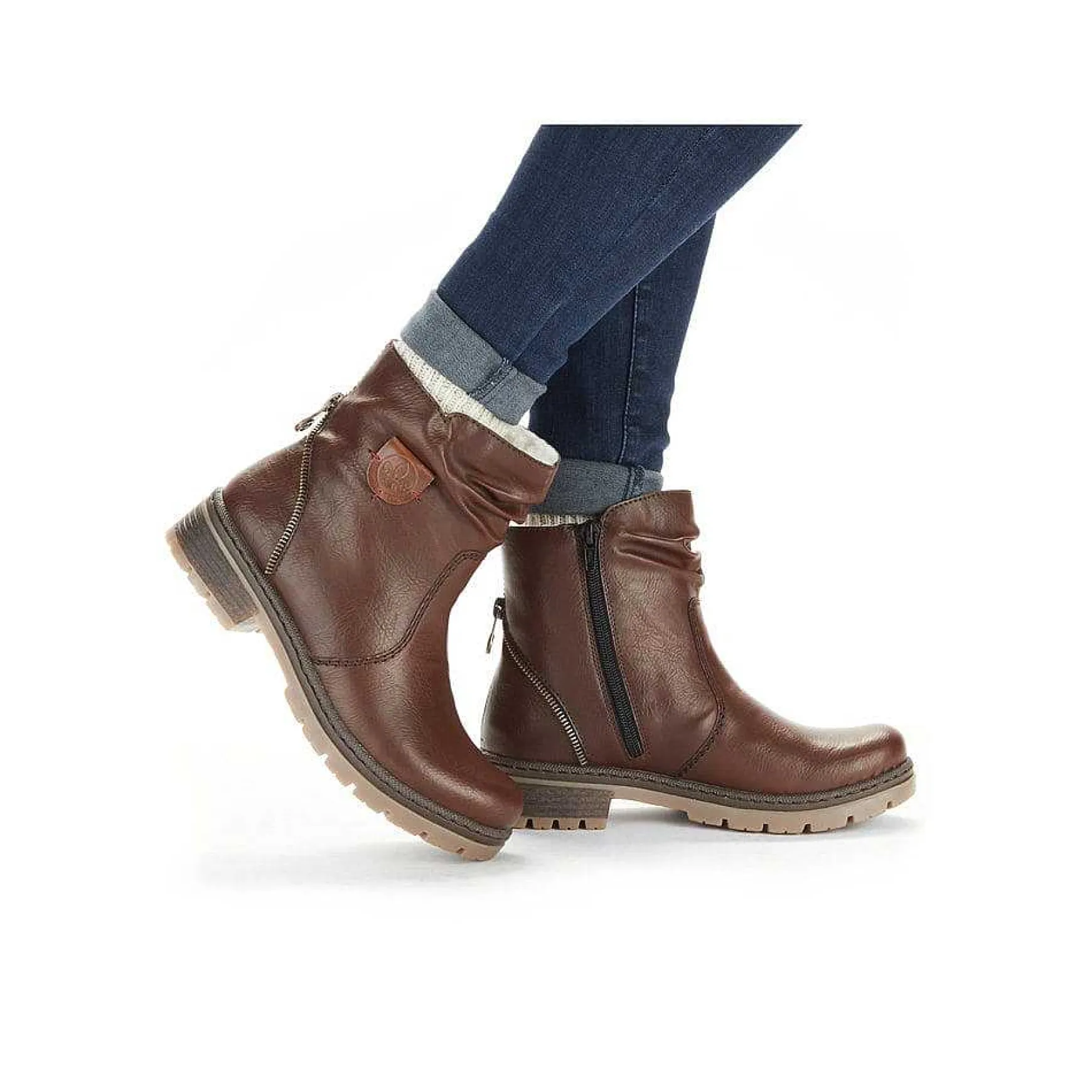 Rieker Women'S Short Boots Chestnut Brown