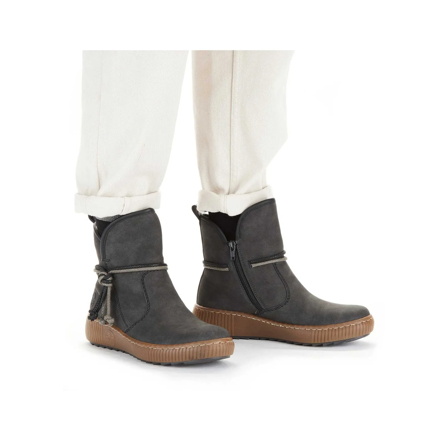 Rieker Women'S Short Boots Granite Gray