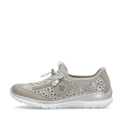 Rieker Women'S Slippers Beige Metallic