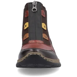 Rieker Women'S Slippers Black And Wine Red