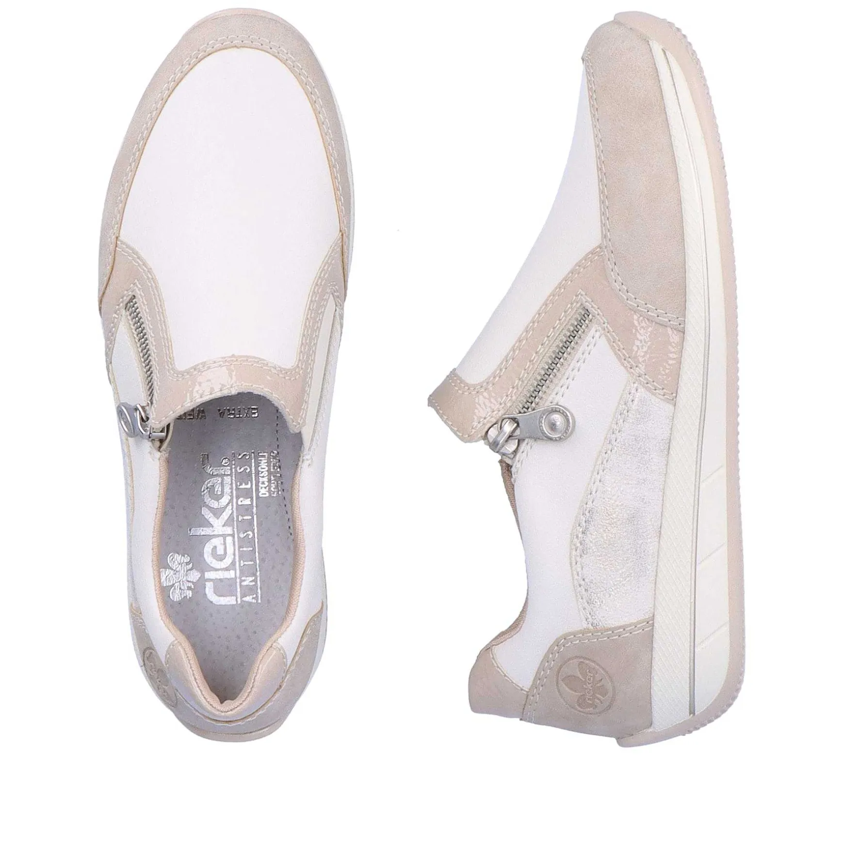 Rieker Women'S Slippers Cream White