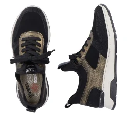 Rieker Women'S Slippers Deep Black-Khaki