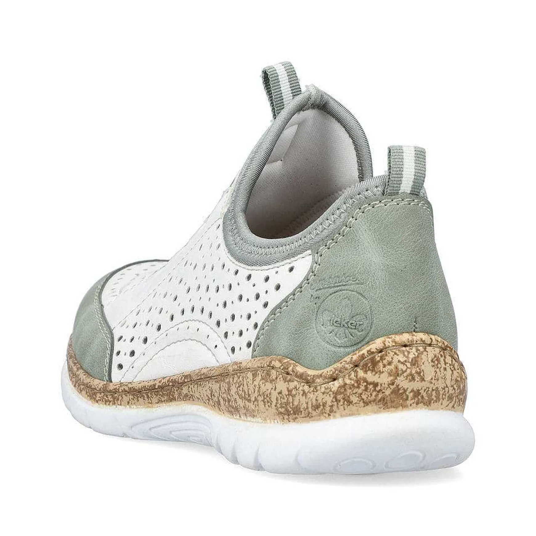 Rieker Women'S Slippers In Starry White-Mint Green