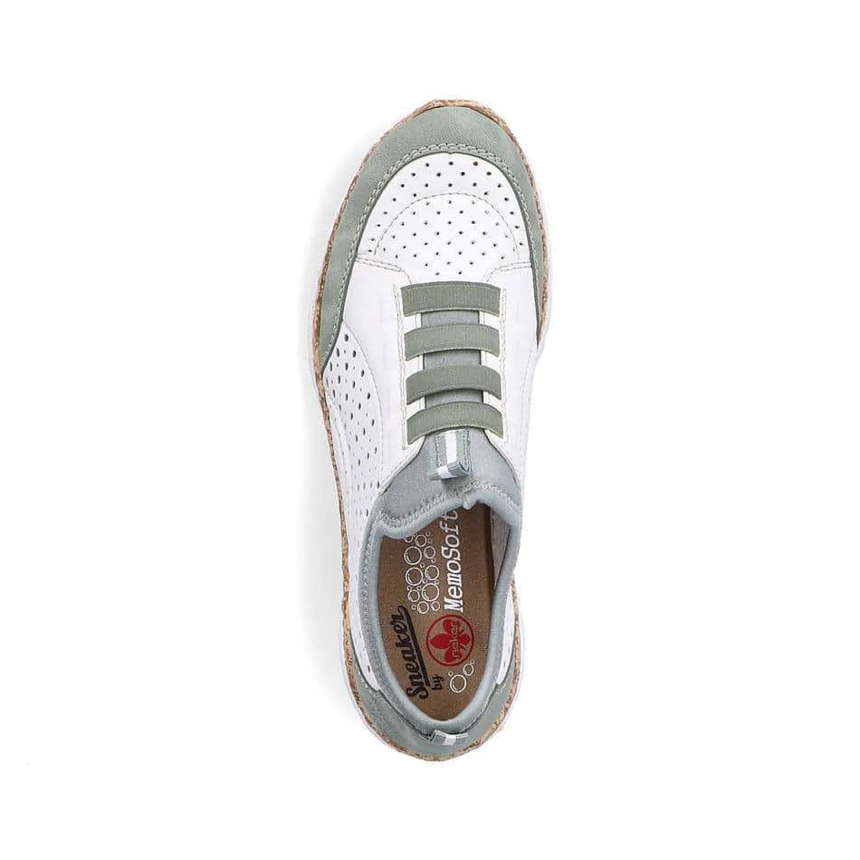 Rieker Women'S Slippers In Starry White-Mint Green