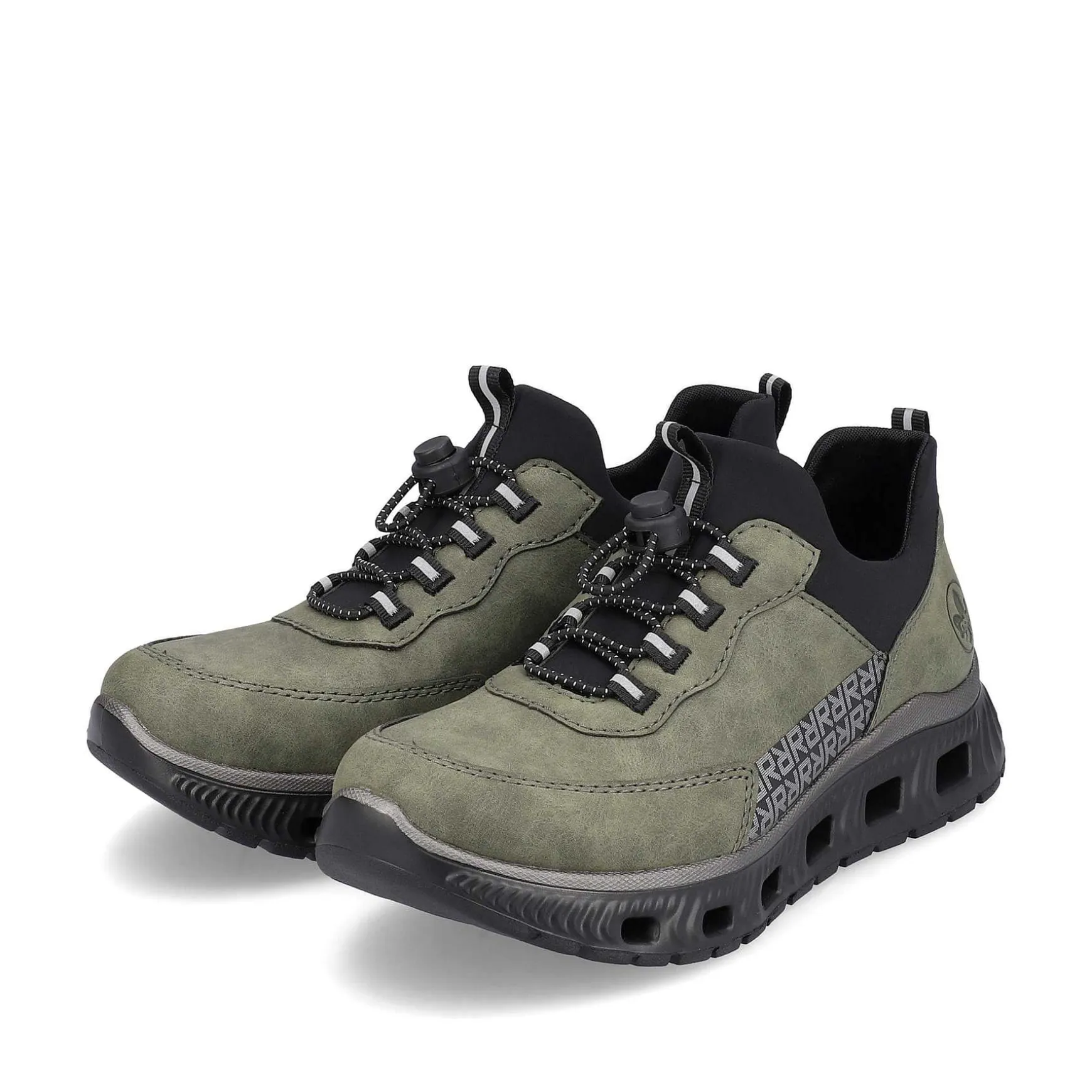 Rieker Women'S Slippers Khaki-Black