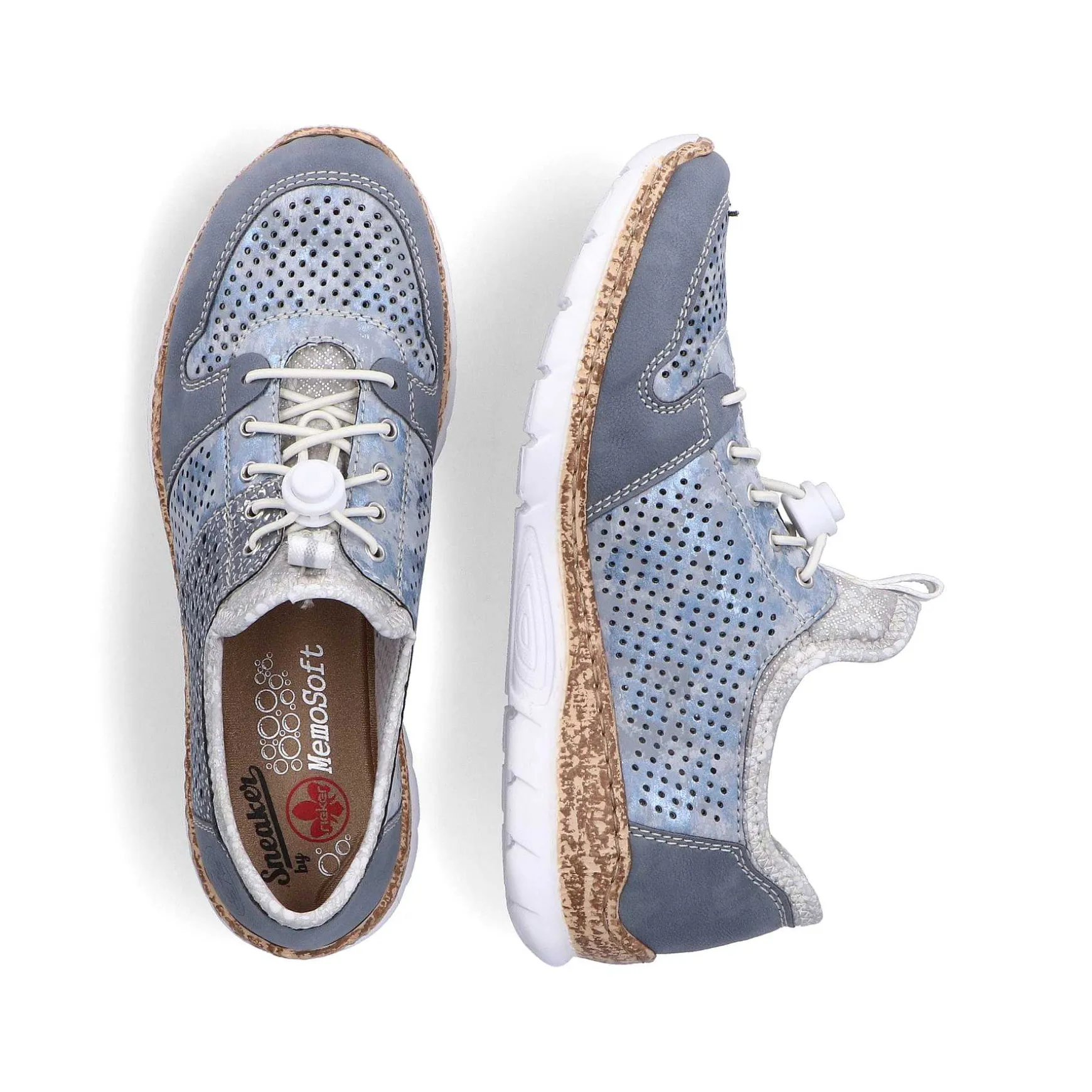 Rieker Women'S Slippers Metallic Blue