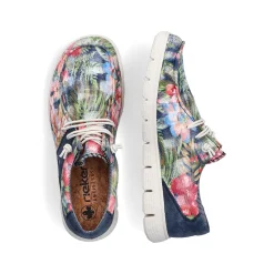 Rieker Women'S Slippers Multi-Denim Blue