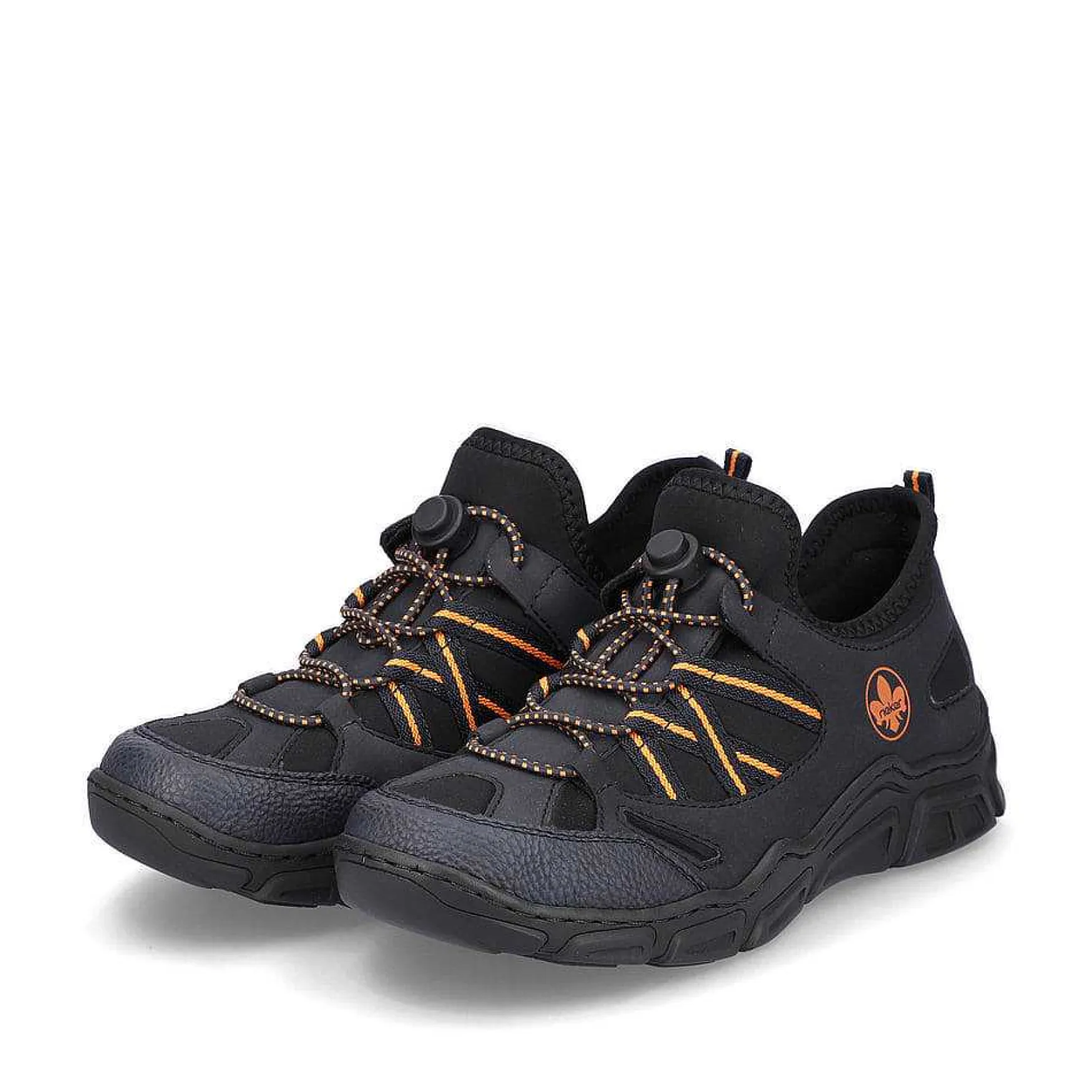 Rieker Women'S Slippers Navy Blue-Orange