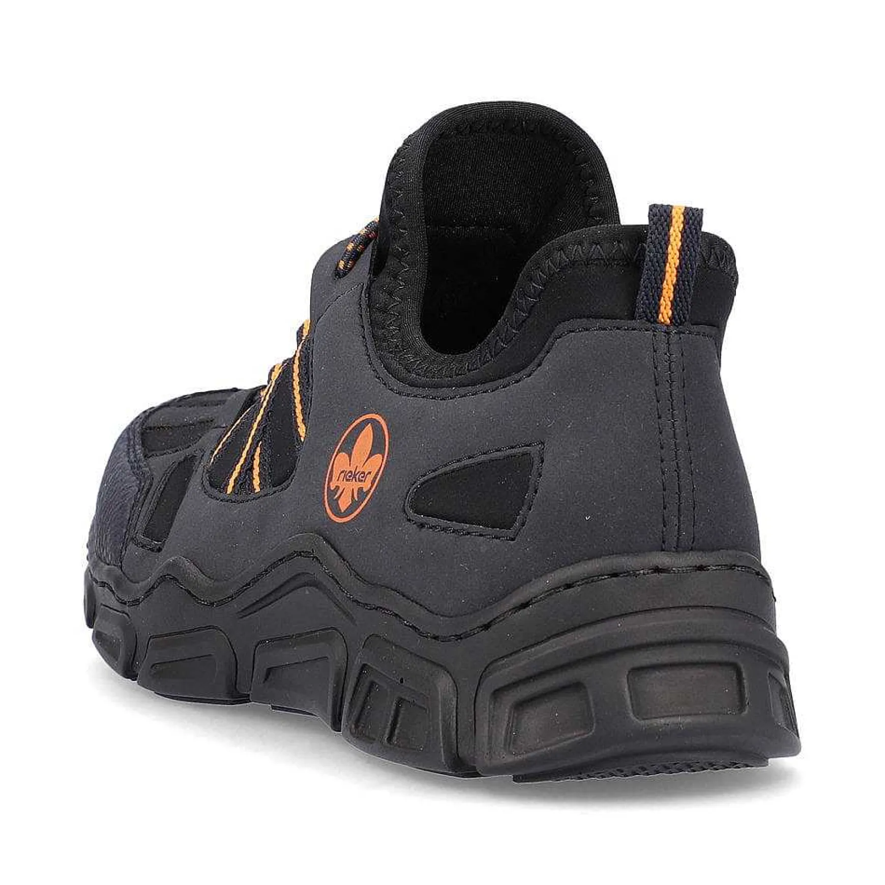 Rieker Women'S Slippers Navy Blue-Orange