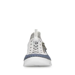 Rieker Women'S Slippers Pure White-Ocean Blue