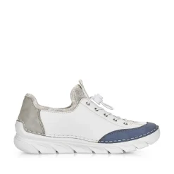 Rieker Women'S Slippers Pure White-Ocean Blue