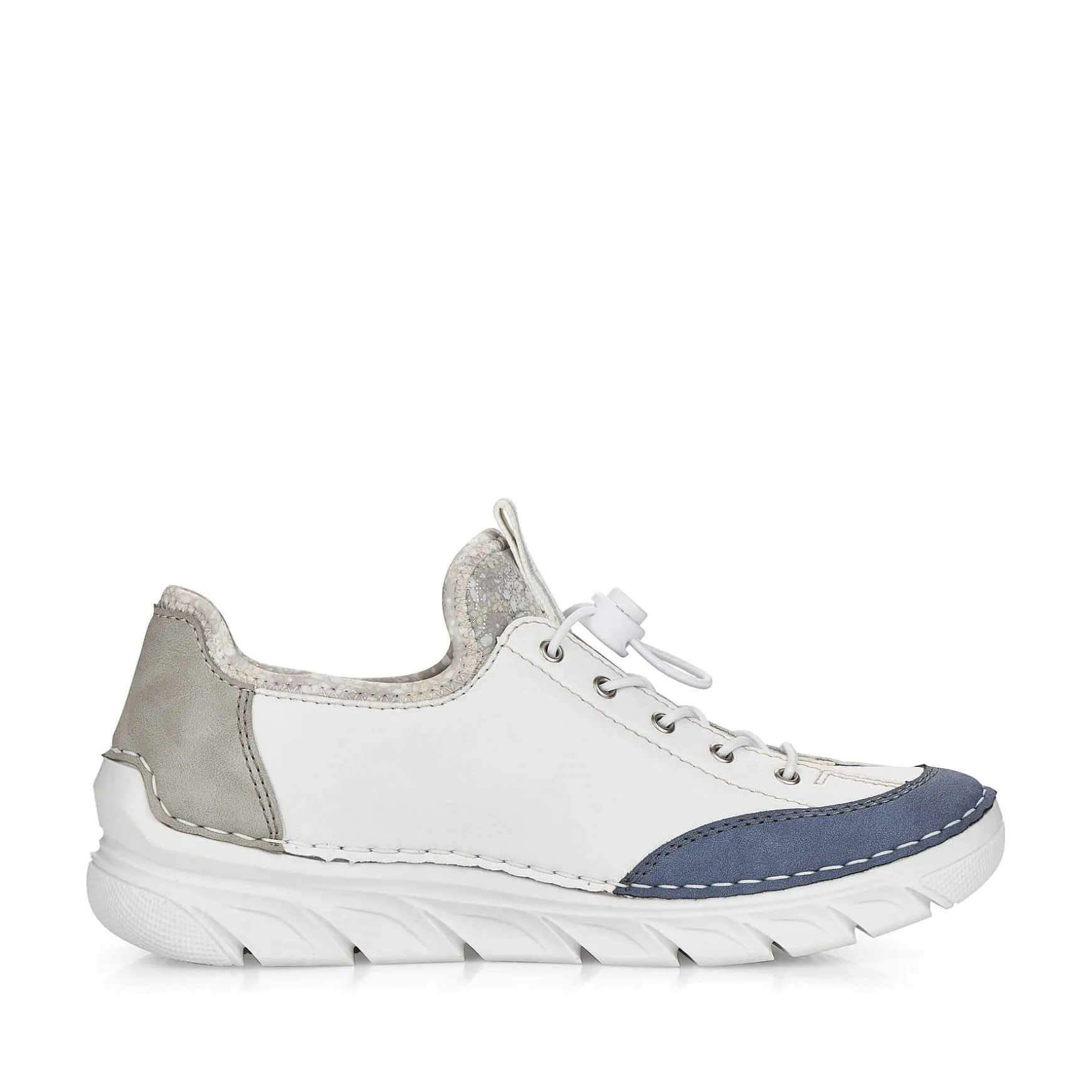 Rieker Women'S Slippers Pure White-Ocean Blue