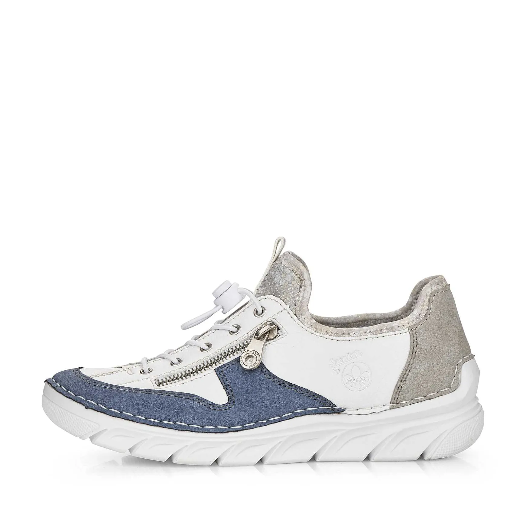 Rieker Women'S Slippers Pure White-Ocean Blue