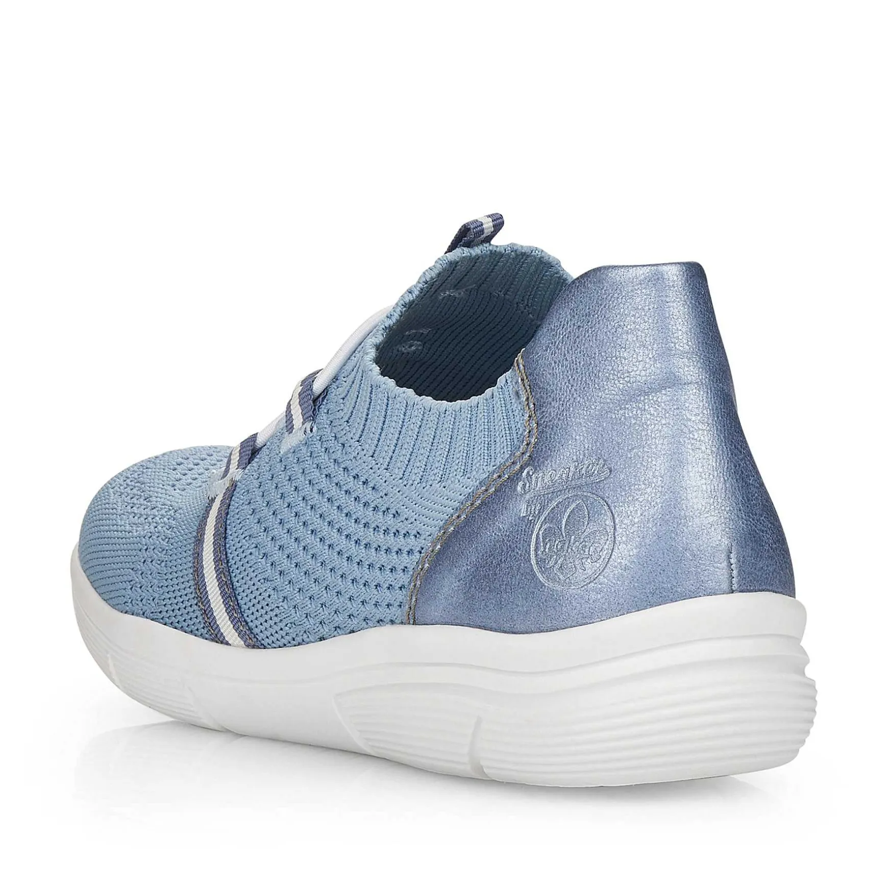 Rieker Women'S Slippers Sky Blue-Pure White