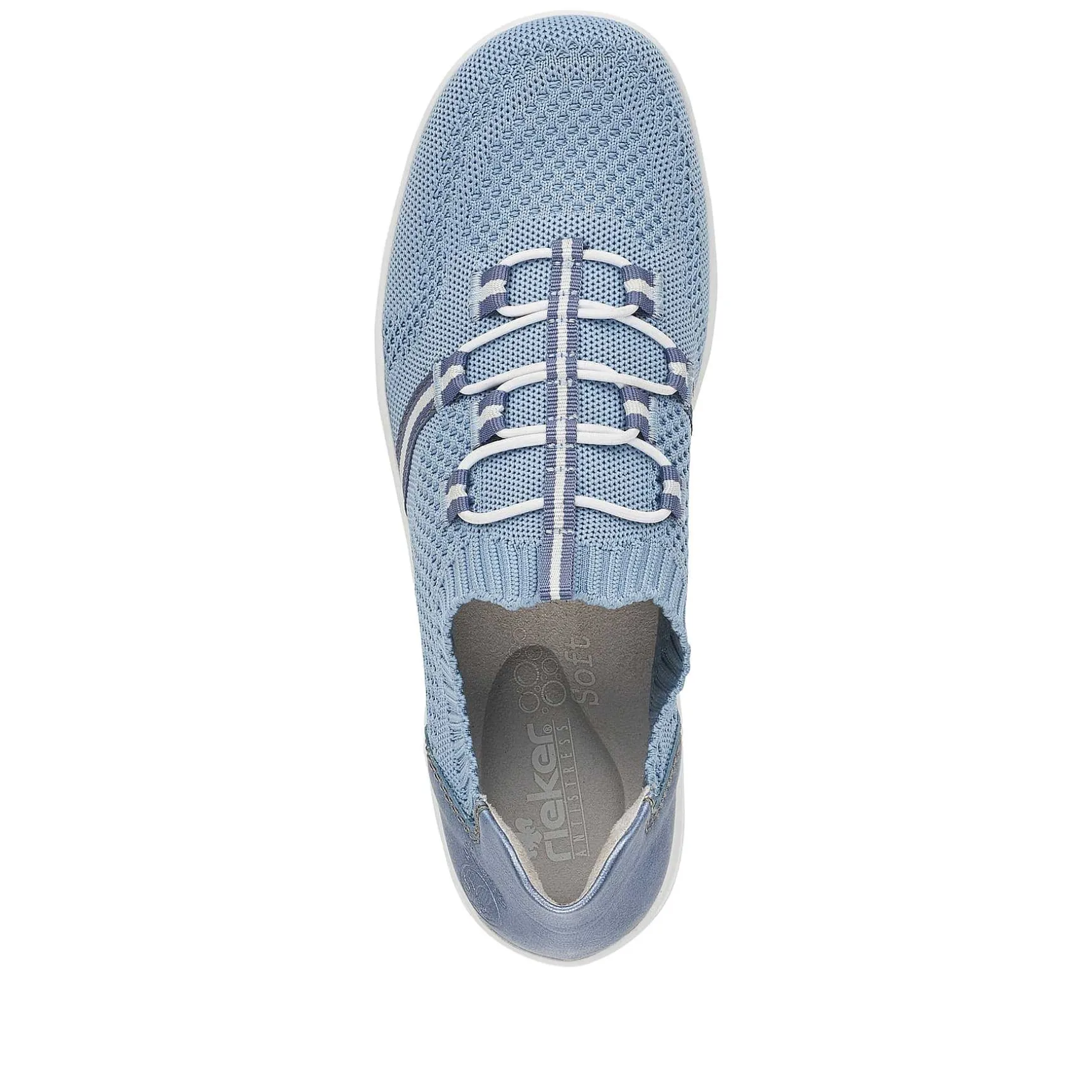 Rieker Women'S Slippers Sky Blue-Pure White