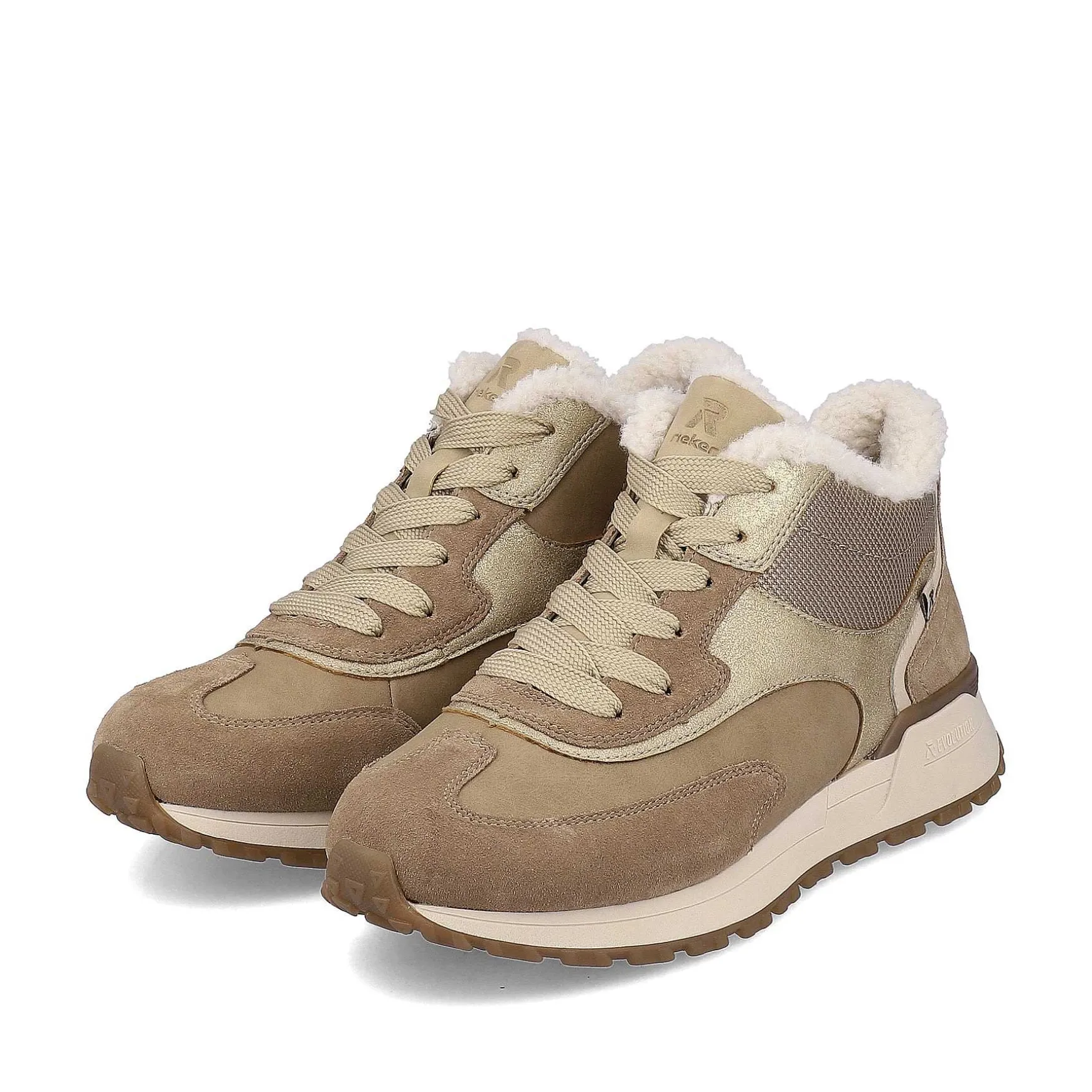 Rieker Women'S Sneaker High Champagne Beige