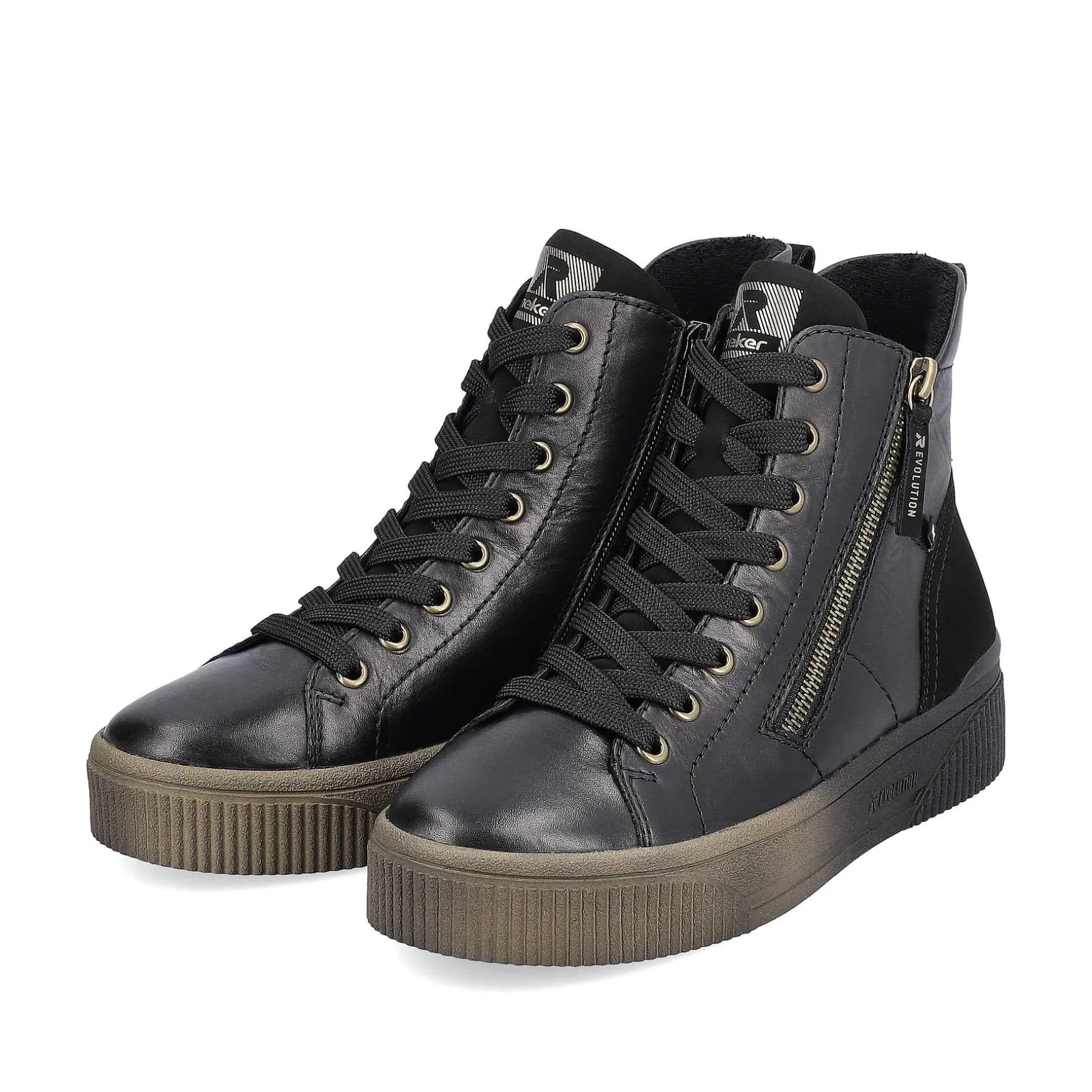 Rieker Women'S Sneaker High Urban Black