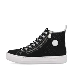 Rieker Women'S Sneaker High Night Black-Crystal White