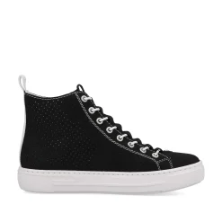 Rieker Women'S Sneaker High Night Black-Crystal White