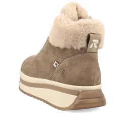 Rieker Women'S Sneaker High Caramel-Brown Cream-Beige