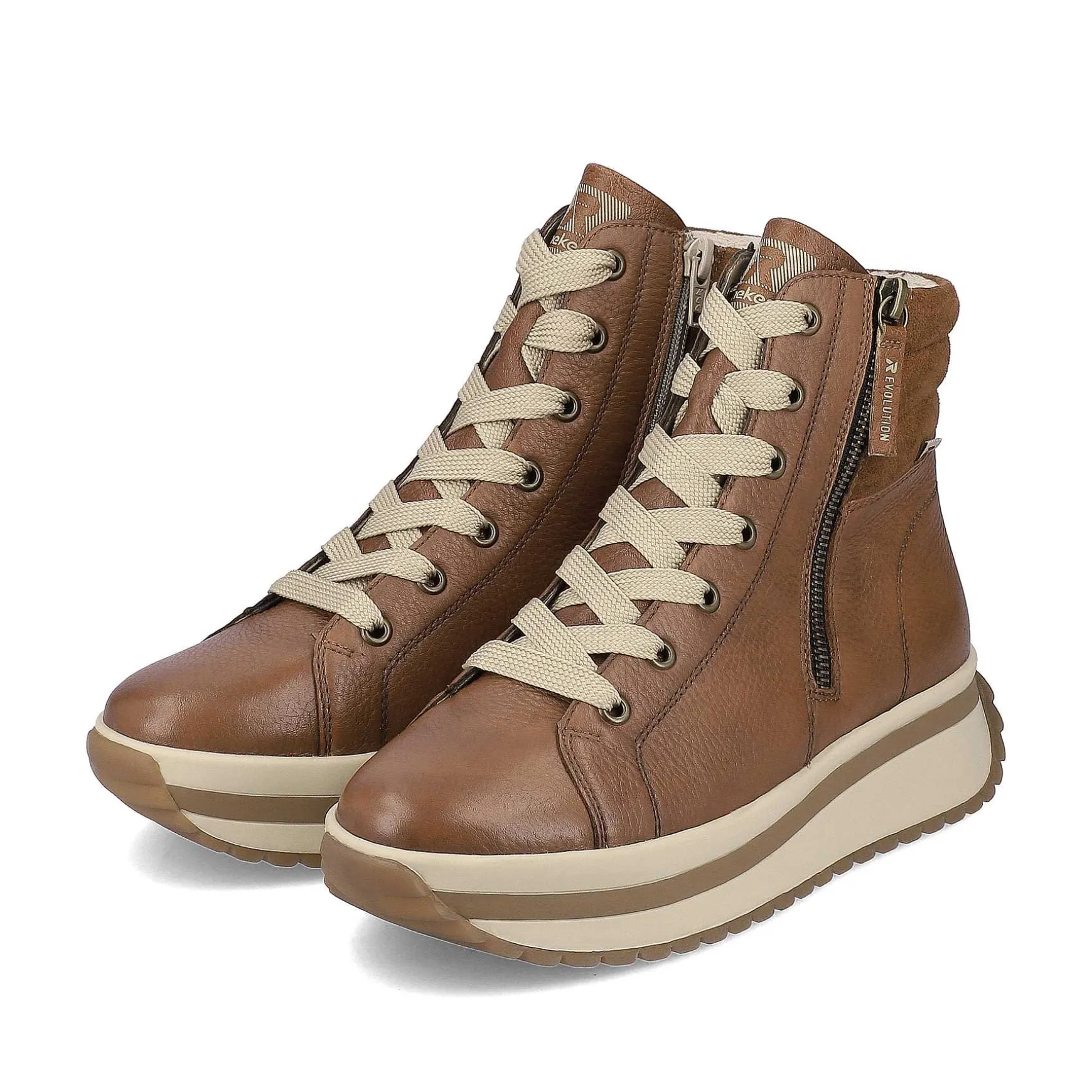 Rieker Women'S Sneaker High Wood Brown
