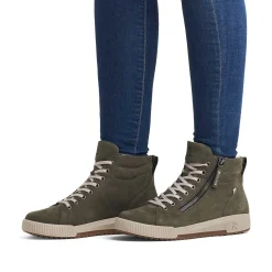 Rieker Women'S Sneaker High Khaki Green