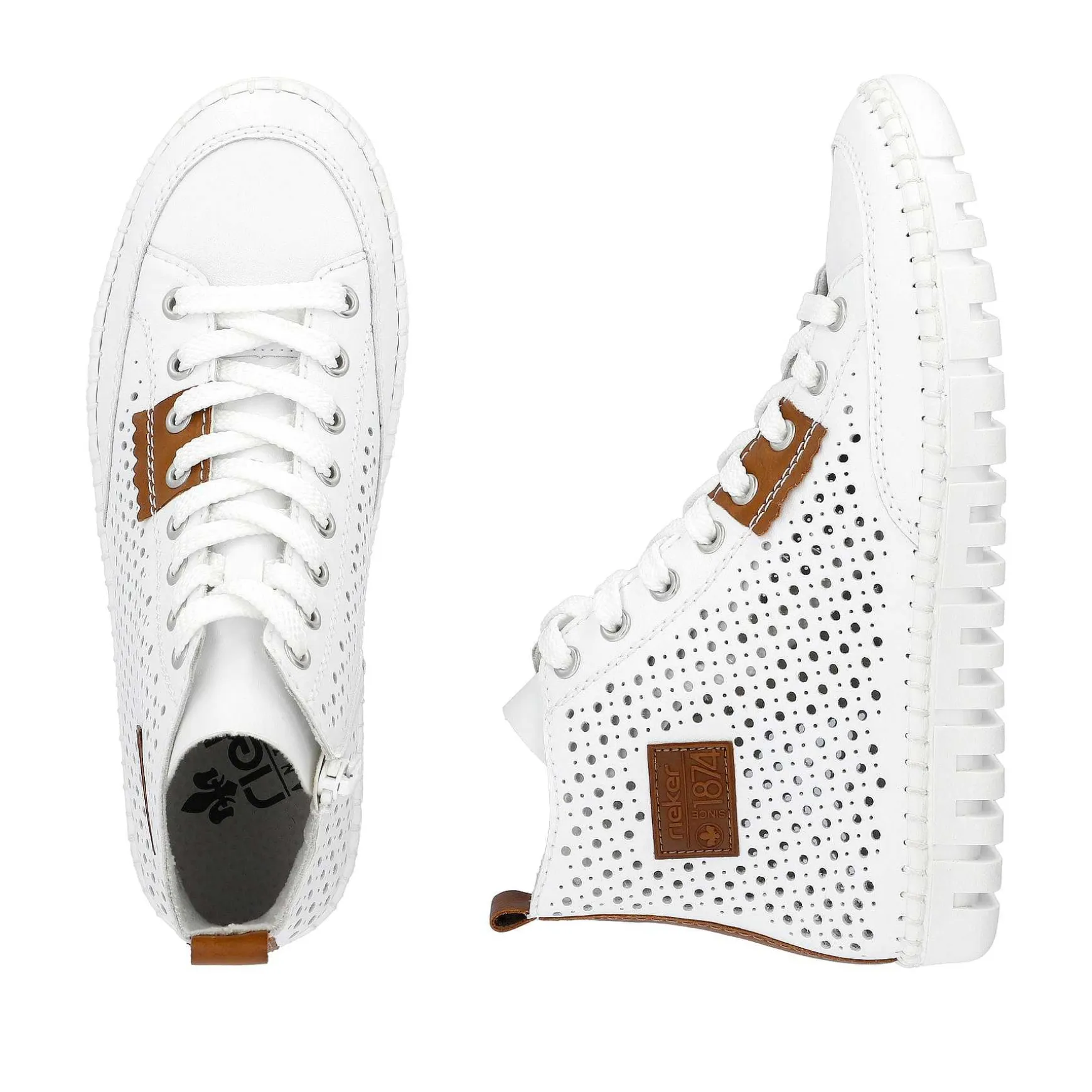 Rieker Women'S Sneaker High Brilliant White