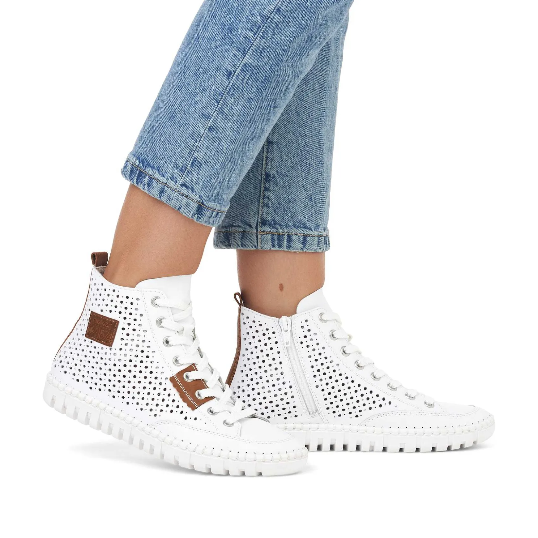 Rieker Women'S Sneaker High Brilliant White