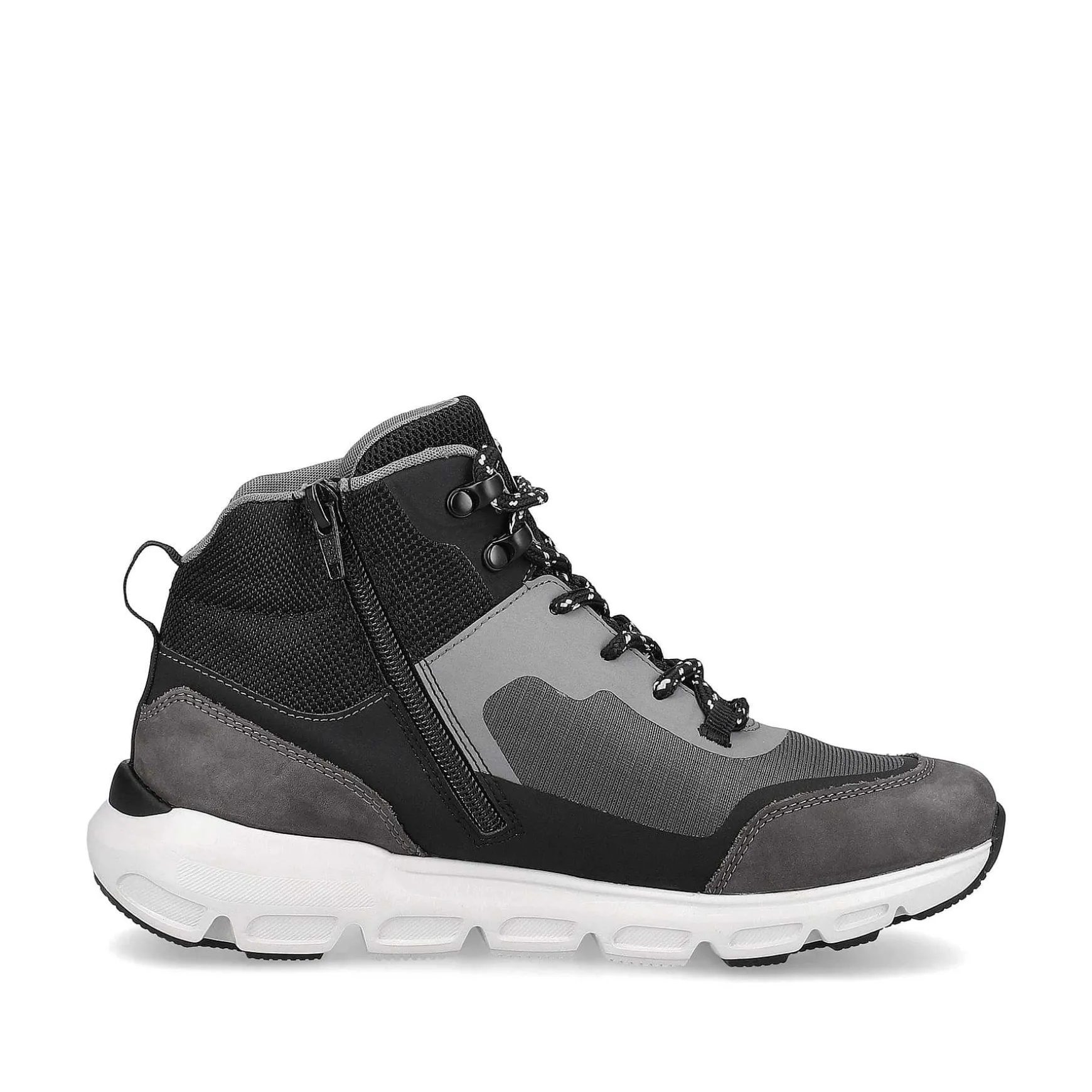 Rieker Women'S Sneaker High Stone-Grey Ocean-Blue