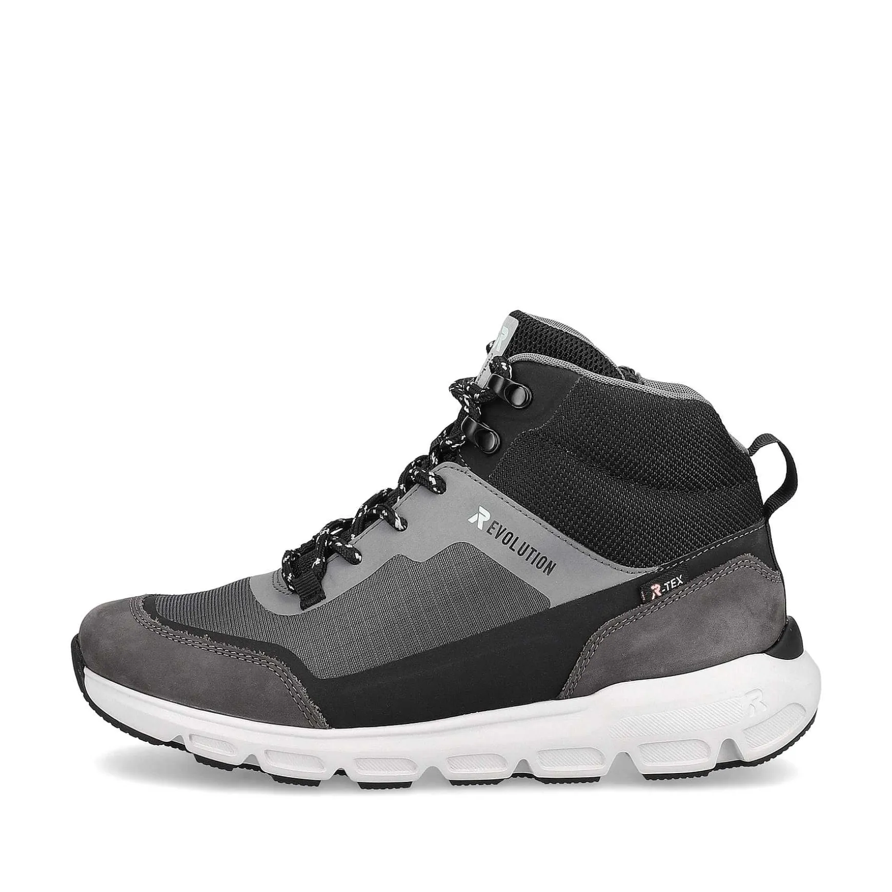 Rieker Women'S Sneaker High Stone-Grey Ocean-Blue