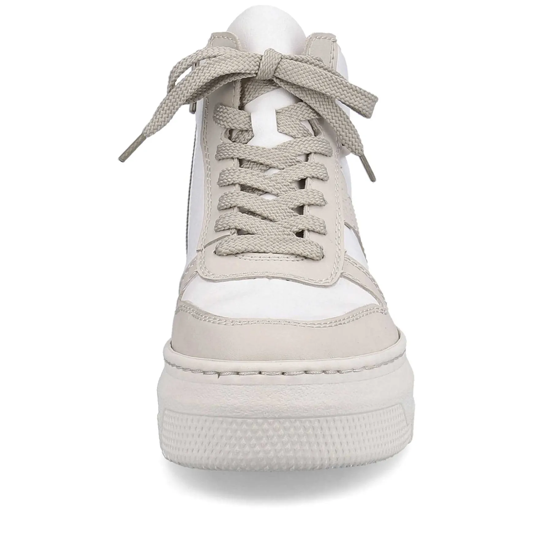 Rieker Women'S Sneaker High Swan White Beige