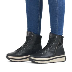 Rieker Women'S Sneaker High Steel Black