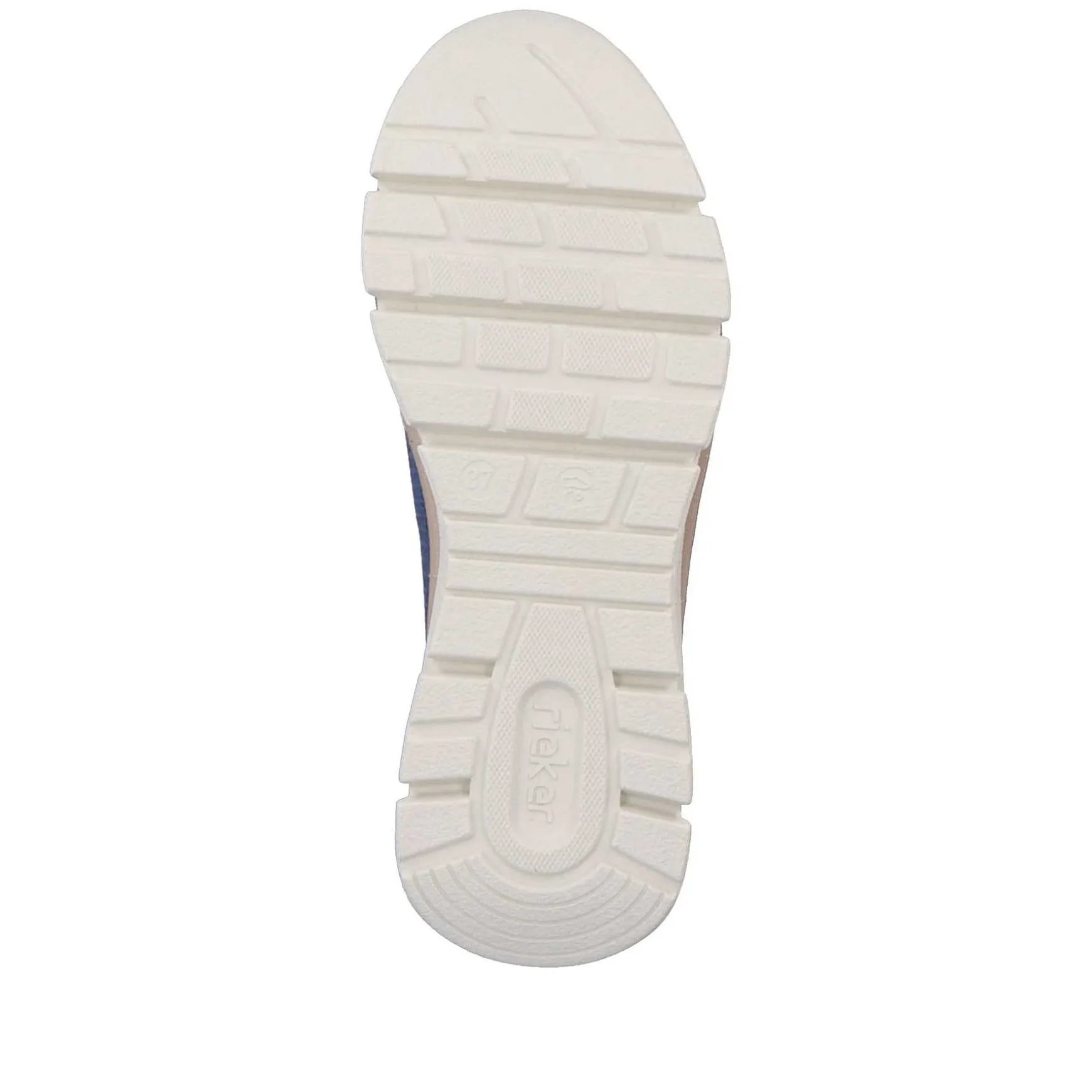 Rieker Women'S Sneaker High Light Beige-Denim Blue