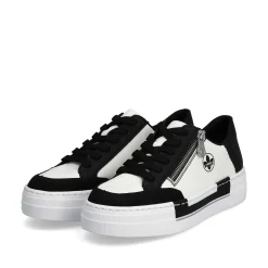 Rieker Women'S Sneaker Low Crystal White-Deep Black