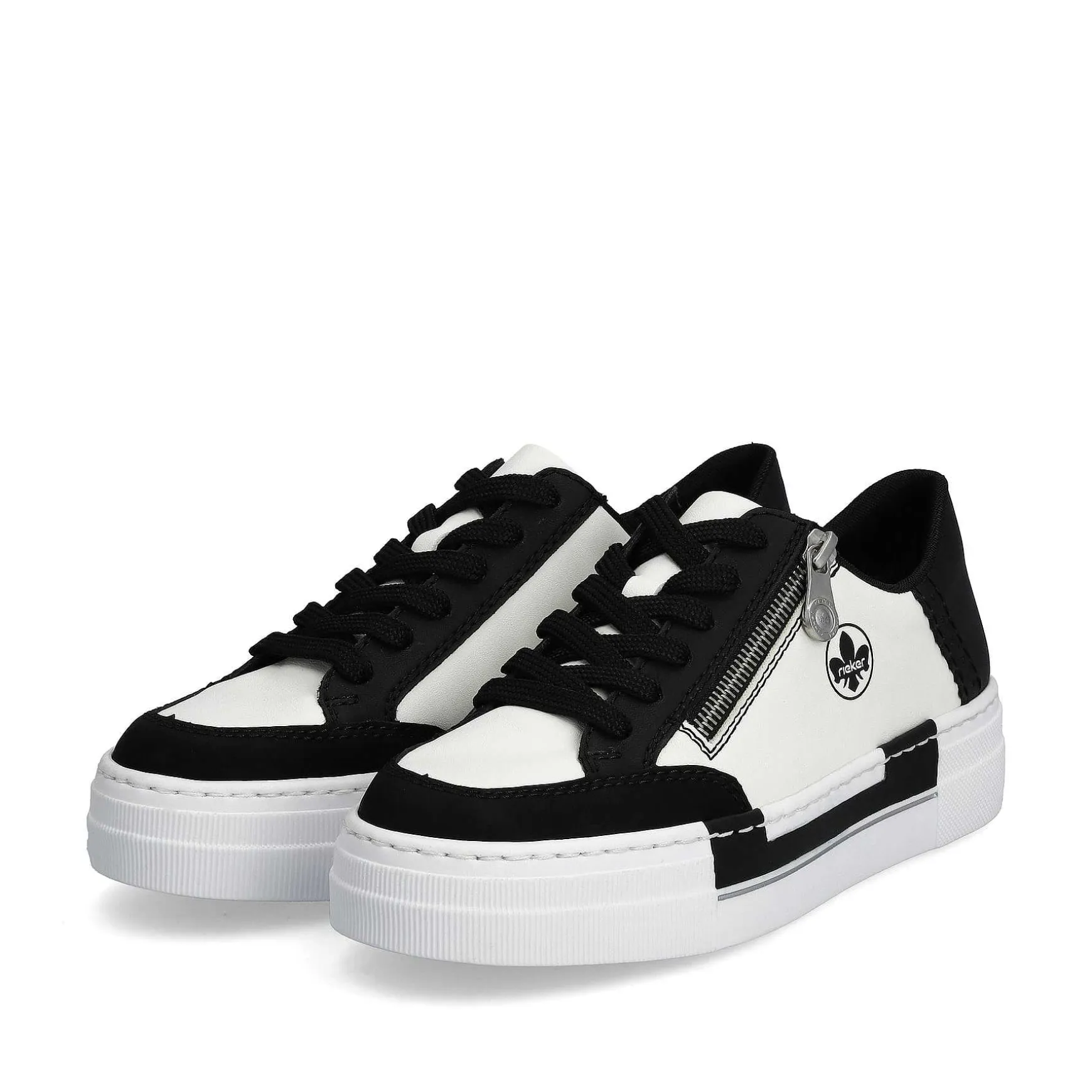 Rieker Women'S Sneaker Low Crystal White-Deep Black