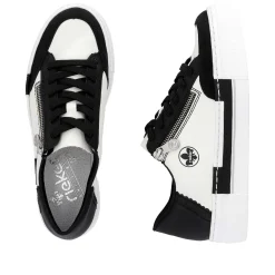 Rieker Women'S Sneaker Low Crystal White-Deep Black