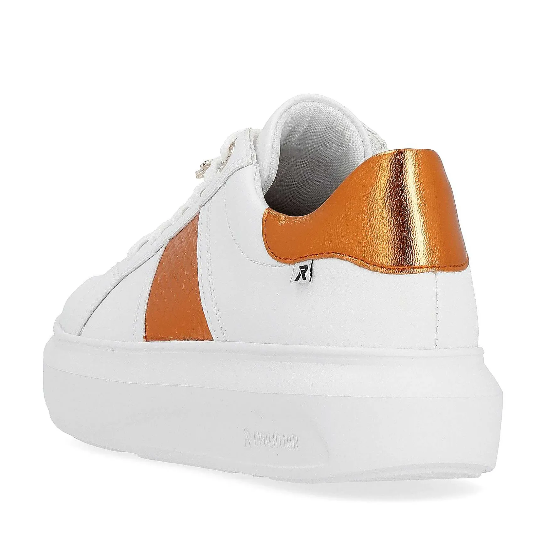 Rieker Women'S Sneaker Low Pearl-White Copper-Metallic
