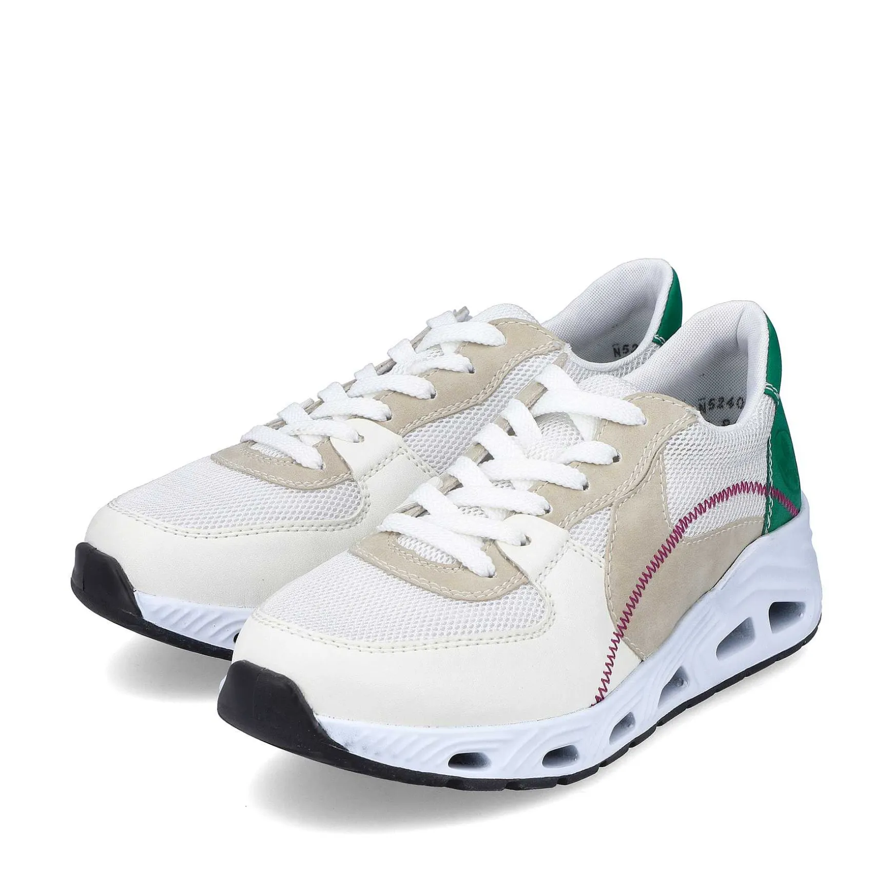 Rieker Women'S Sneaker Low Pearl White-Sand Beige