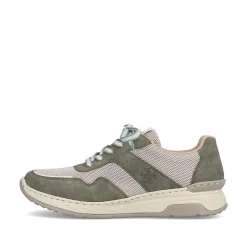 Rieker Women'S Sneaker Low Cactus Green-Light Beige