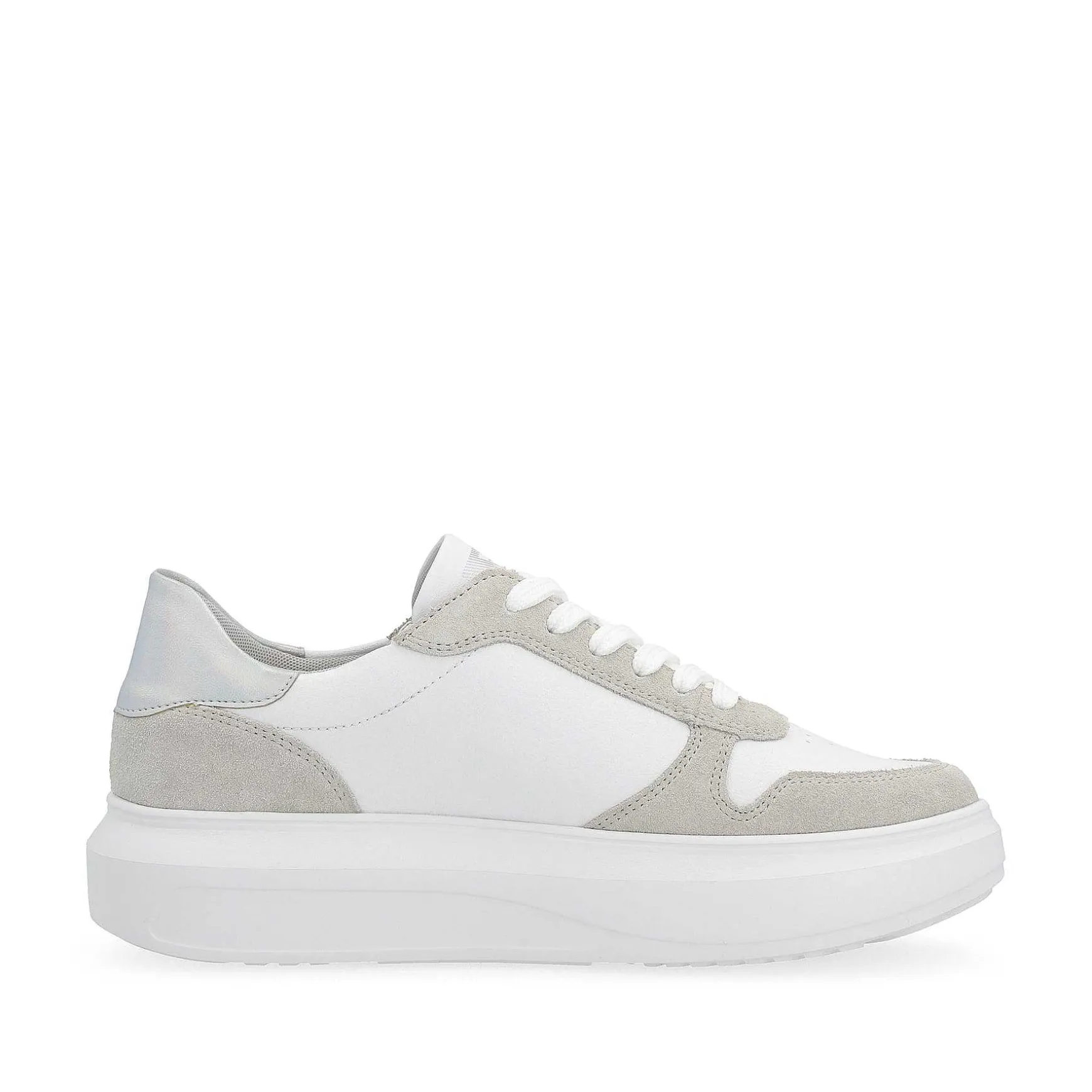 Rieker Women'S Sneaker Low Clear-White Dust-Grey