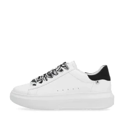 Rieker Women'S Sneaker Low Crystal-White Deep-Black