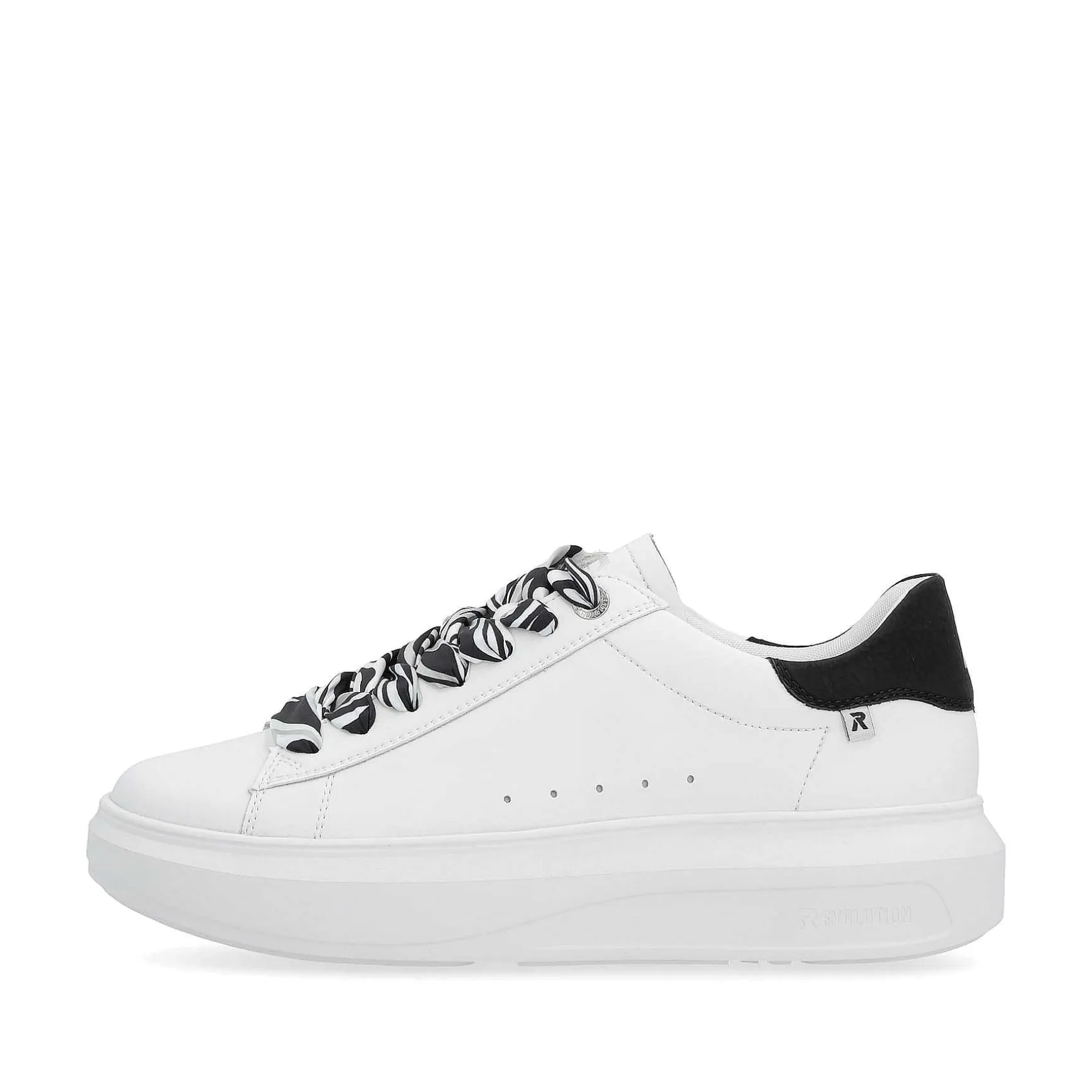 Rieker Women'S Sneaker Low Crystal-White Deep-Black