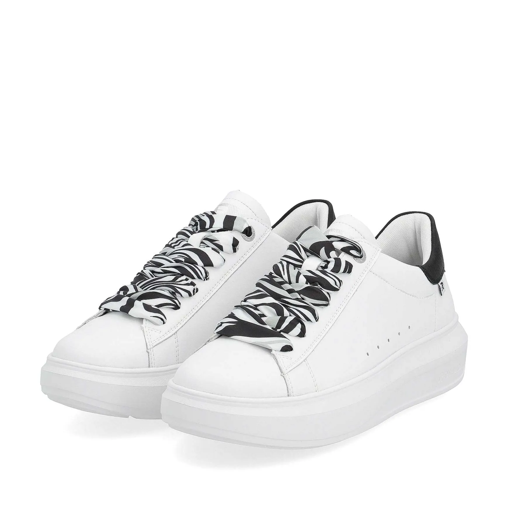 Rieker Women'S Sneaker Low Crystal-White Deep-Black