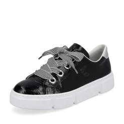 Rieker Women'S Sneaker Low Glossy Black