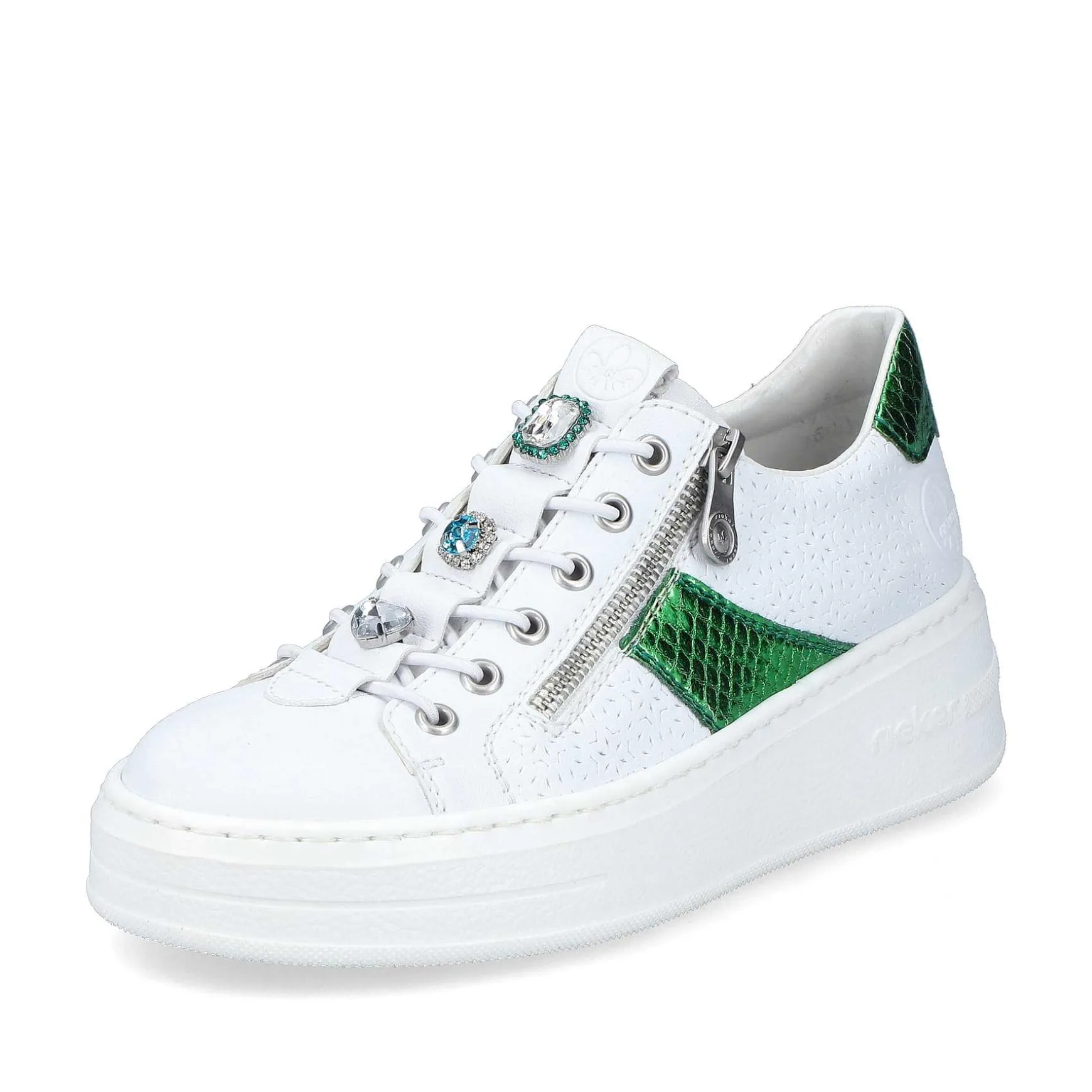 Rieker Women'S Sneaker Low Ice White