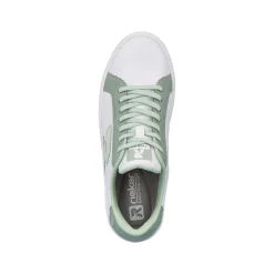 Rieker Women'S Sneaker Low Swan-White Mint-Green