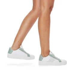 Rieker Women'S Sneaker Low Swan-White Mint-Green