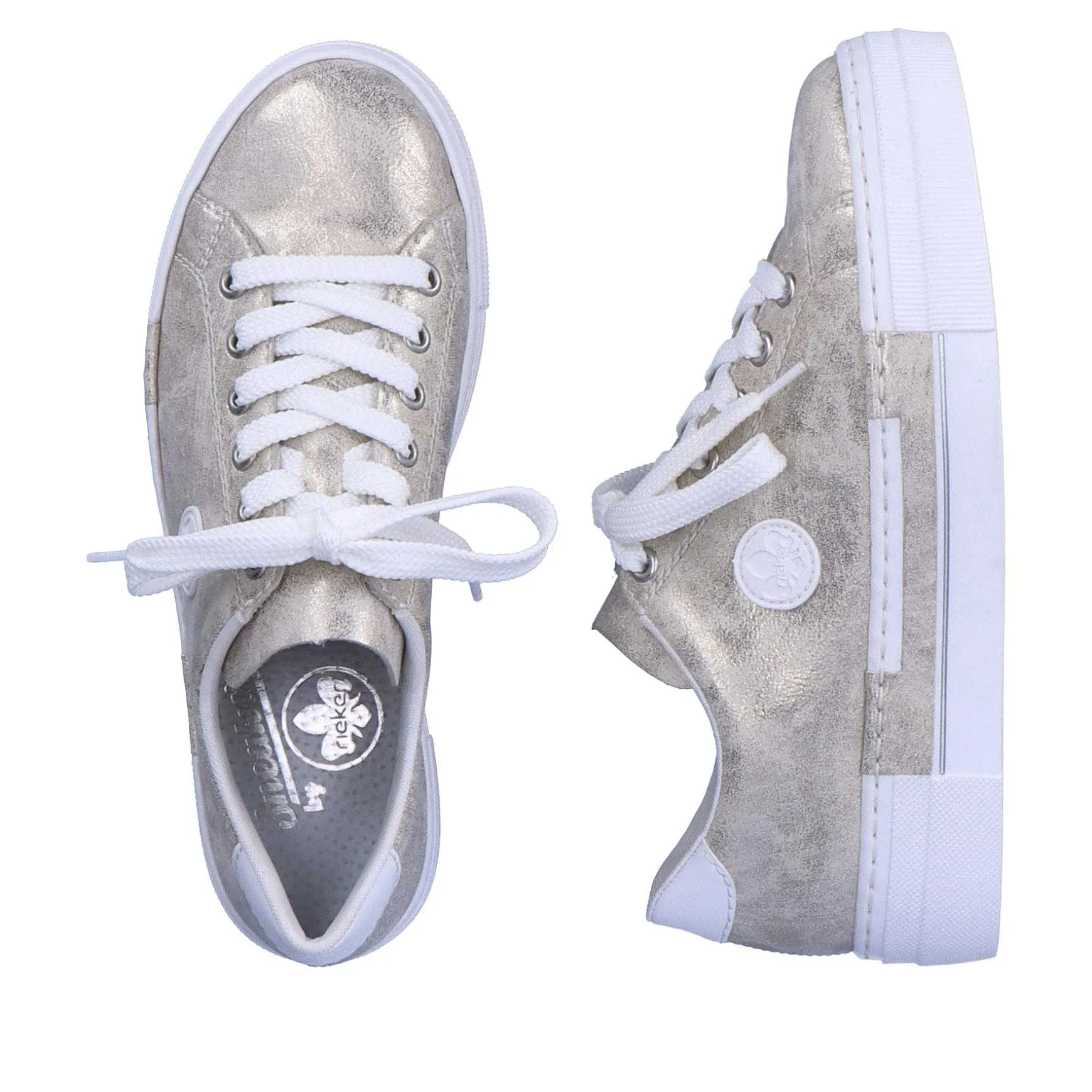 Rieker Women'S Sneaker Low Silver Metallic