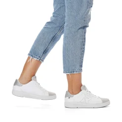 Rieker Women'S Sneaker Low Swan-White Beige